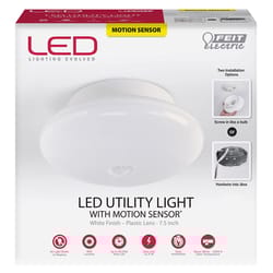 Feit Electric 3.8 in. H X 7.5 in. W X 7.5 in. L White Ceiling Light w/Motion Sensor