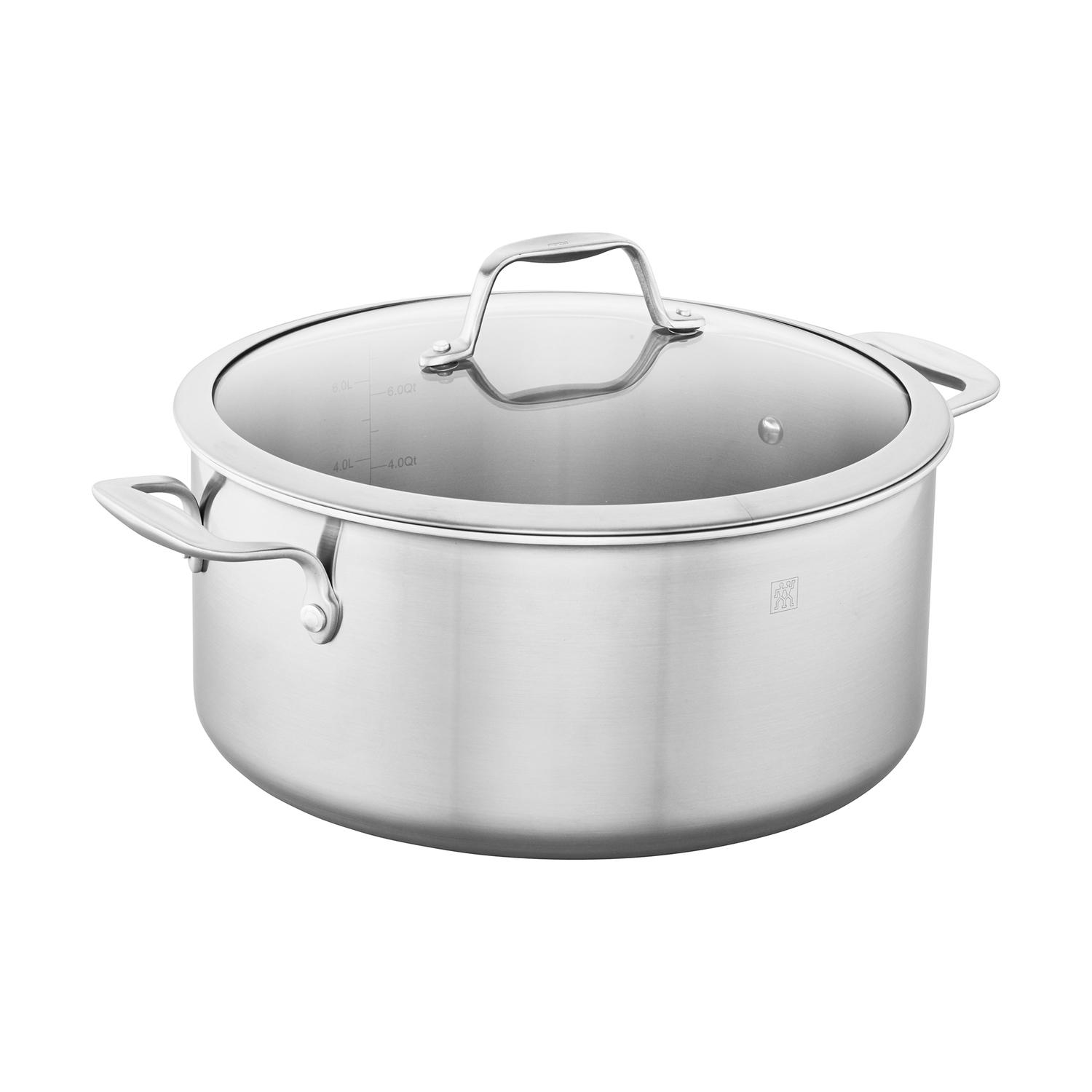 Zwilling J.A Henckels Stainless Steel Stock Pot 11 in. 8 qt Silver Sansujyuku sansujyuku.com