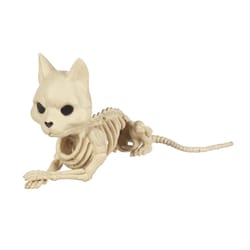 Seasons 5 in. Skeleton Cat Halloween Decor