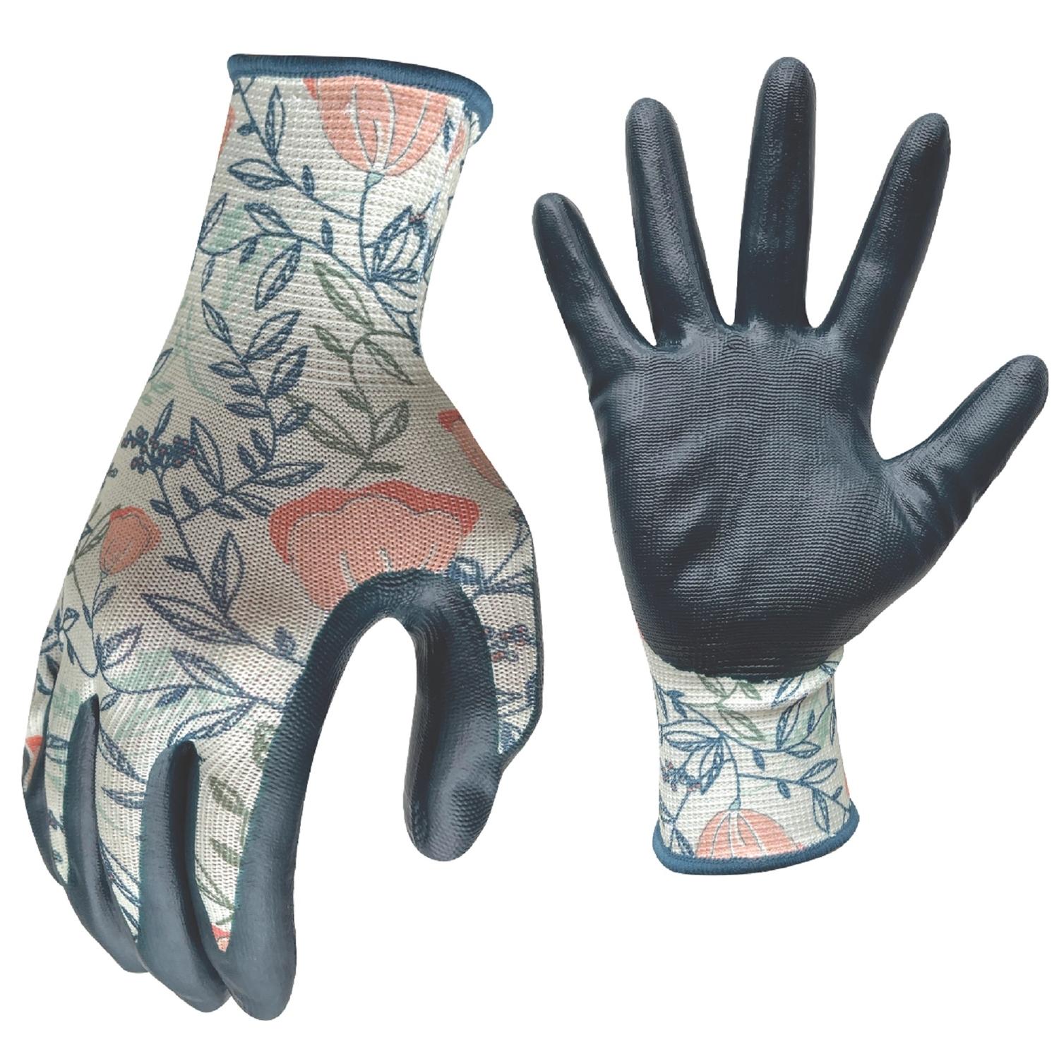 Digz L Nitrile Multicolored Gardening Gloves Mfr# 77872-26