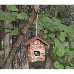 Songbird Essentials 10 in. H X 6 in. W X 6 in. L Natural Fiber Bird House