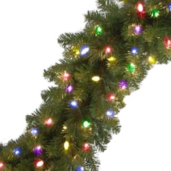 Celebrations Platinum 14 in. D X 9 ft. L LED Prelit Multicolored Mixed Pine Christmas Garland