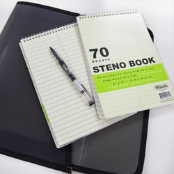 Bazic Products 6 in. W X 9 in. L Gregg Ruled Top-Spiral Green Steno Book