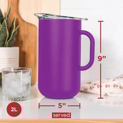 Served 2 L Grape Insulated Pitcher Stainless Steel