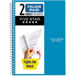 Five Star Mead 6 in. W X 10 in. L College Ruled Wire Bound Assorted Notebook