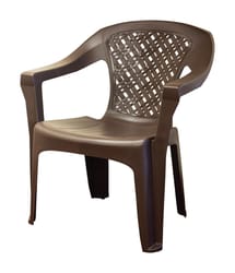 Adams Big Easy Earth Brown Polypropylene Stackable Woven Chair