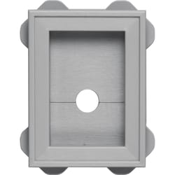 Builders Edge 6 in. H X 5 in. W X 1 in. L Prefinished Gray Vinyl Mounting Block