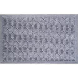 Entryways 22 in. W X 35 in. L Gray Geometric Pattern Polypropylene Door Mat