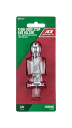 Ace 3 in. W Metal Chrome Silver Rigid Door Stop w/Holder Mounts to door and wall 5.32 in.