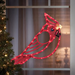 IG Design Red Silhouette Window Decoration 15 in.