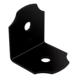 National Hardware 3 in. H X 3 in. W X 3-1/4 in. D Black Steel Flat Corner Brace