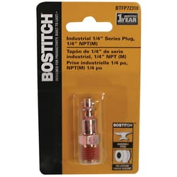 Bostitch Steel Air Coupler 1/4 in. Male 1 pc