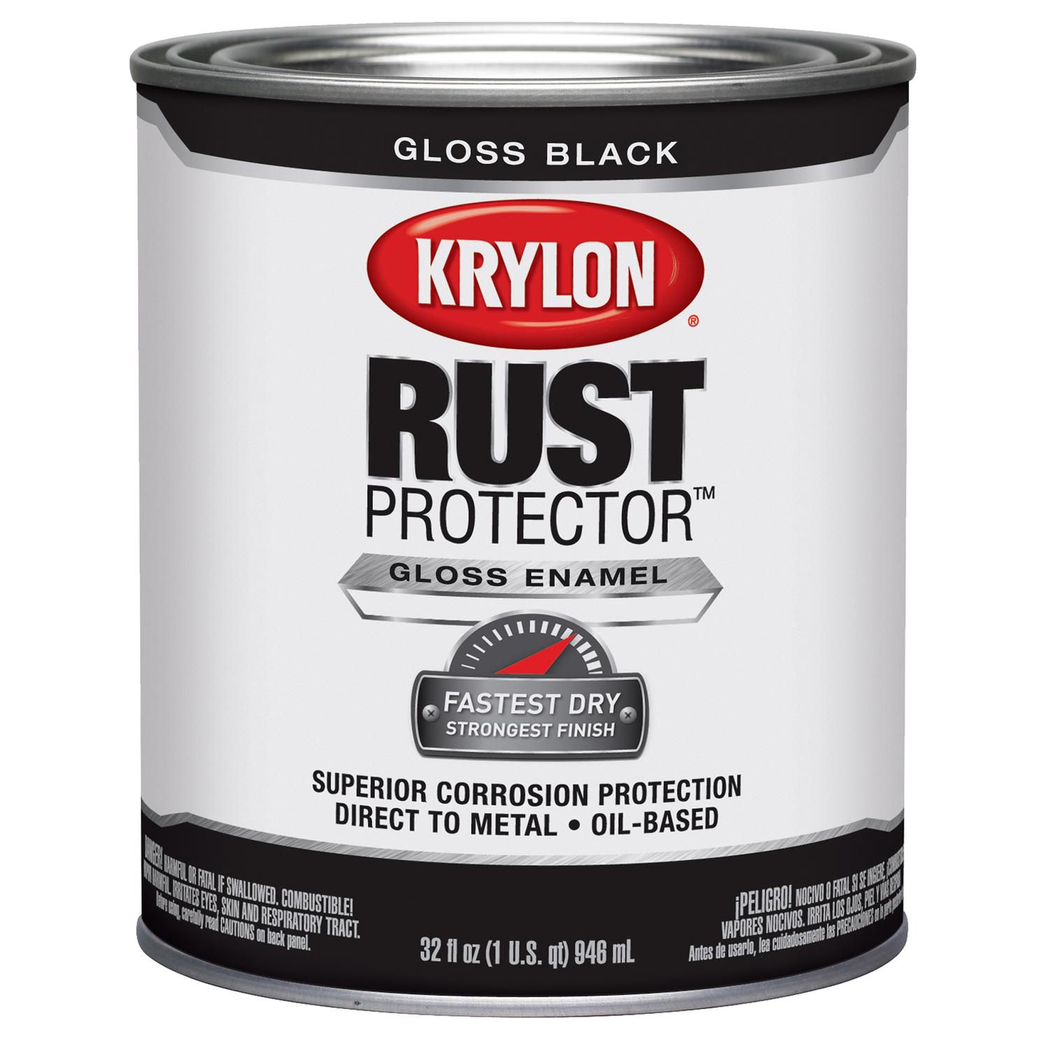 UPC 724504692010 product image for Krylon 32oz Rust Protector Paint in Gloss Black (K06920100)- 2 Pack | upcitemdb.com