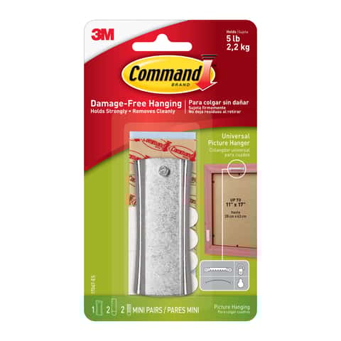 3M Command Silver Assorted Picture Hanger 5 lb 1 pk 3M Command Silver Assorted Picture Hanger 5 lb 1 pk