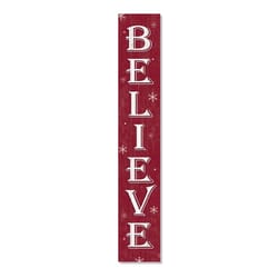 My Word! Snowflakes Believe 46.5 in. Porch Sign