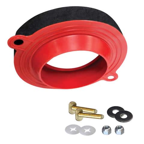 Toilet Wax Ring Kit for Floor Outlet Toilets New Install or Re-seat with  Flange and Bolts