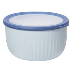OGGI 4 qt Polypropylene Blue Bowl with Lid 2 pc