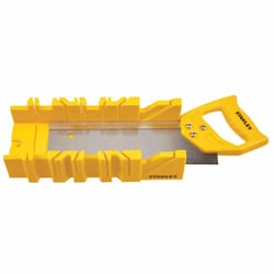 Stanley 11 in. L X 3.6 in. W Plastic Miter Box with Saw Yellow 1 pc