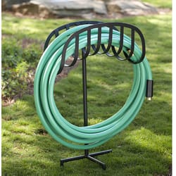 Liberty Garden 125 ft. Black In Ground Hose Stand