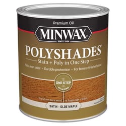 Minwax PolyShades Semi-Transparent Satin Olde Maple Oil-Based Stain/Polyurethane Finish 1 qt