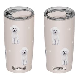 Serengeti 20 oz Pink BPA Free Poodle Insulated Tumbler