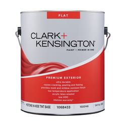 Clark+Kensington Flat Tint Base Mid-Tone Base Exterior Paint and Primer Exterior 1 gal