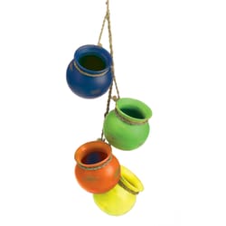 Summerfield Terrace Assorted Stone 23 in. H Dangling Terra Cotta Pots Indoor/Outdoor Decoration