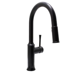 Huntington Brass One Handle Matte Black Pull-Down Kitchen Faucet