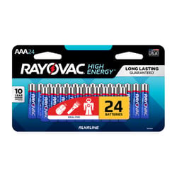 Rayovac High Energy AAA Alkaline Batteries 24 pk Carded