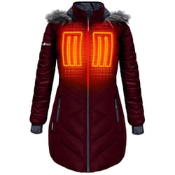 ActionHeat XL Long Sleeve Women's Full-Zip Heated Jacket Kit Wine