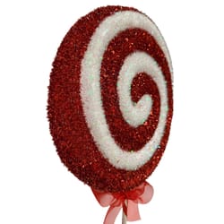 Youngcraft Red/White 3D Christmas Candy Cane Swirl  Table Decor