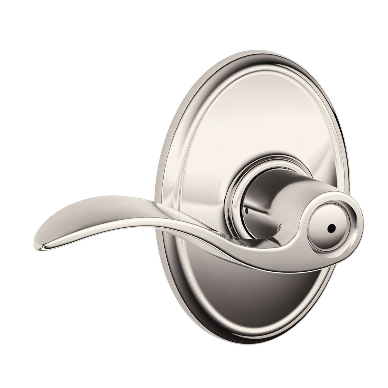 Schlage Polished Nickel Entry Lever 13/4 in. Ace Hardware