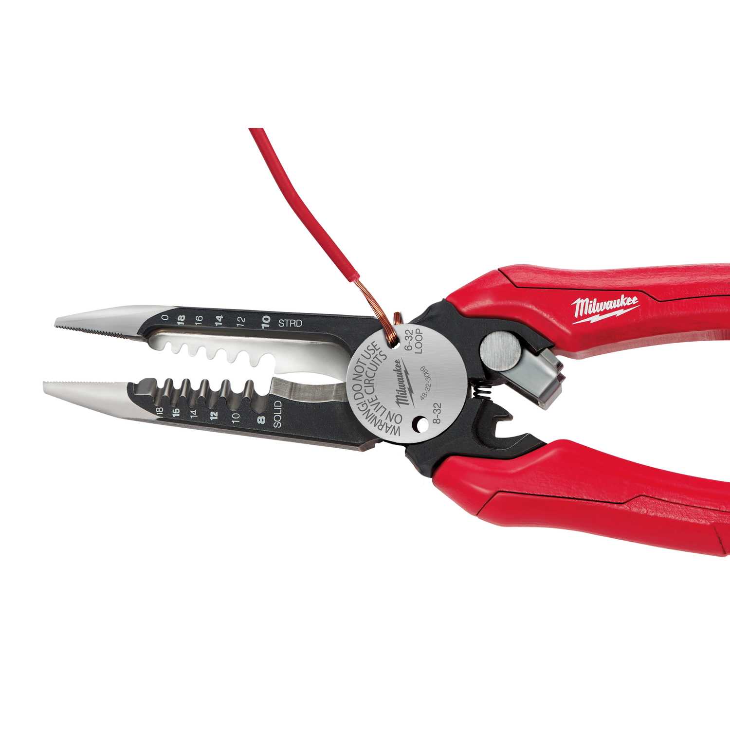 Milwaukee 7.75 in. Alloy Steel Wire Stripper Curved Pliers with