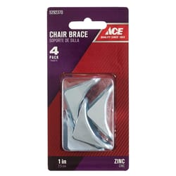 Ace 1 in. H X 2.75 in. W X 1 in. D Zinc Inside Chair Brace