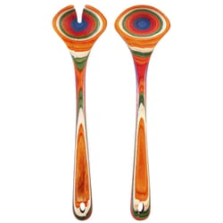 Totally Bamboo Baltique Marrakesh Multicolored Bamboo Salad Server Set