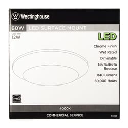 Westinghouse Chrome Metallic 3.9 in. W Steel LED Canless Recessed Downlight