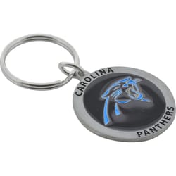 HILLMAN NFL Tempered Steel Black/Silver Split Ring Keychain