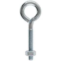 Hampton 1/4 in. X 2-5/8 in. L Zinc-Plated Steel Eyebolt Nut Included