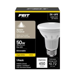 Feit PAR20 E26 (Medium) LED Bulb Bright White 50 Watt Equivalence 1 pk