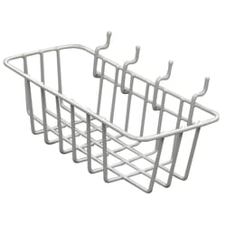 Crawford Gray Steel 4.1 in. Peggable Wire Basket 1 pk