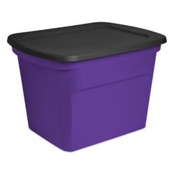 Sterilite 18 gal Purple Storage Tote 16.12 in. H X 23.5 in. W X 18.62 in. D Stackable