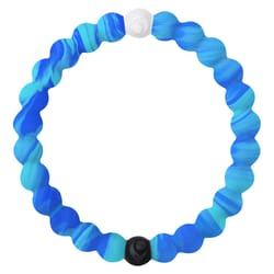 Lokai Unisex Ocean Round Blue Bracelet Silicone Water Resistant Size 7