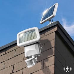 Classy Caps White Solar Powered LED Security Light 1 pk