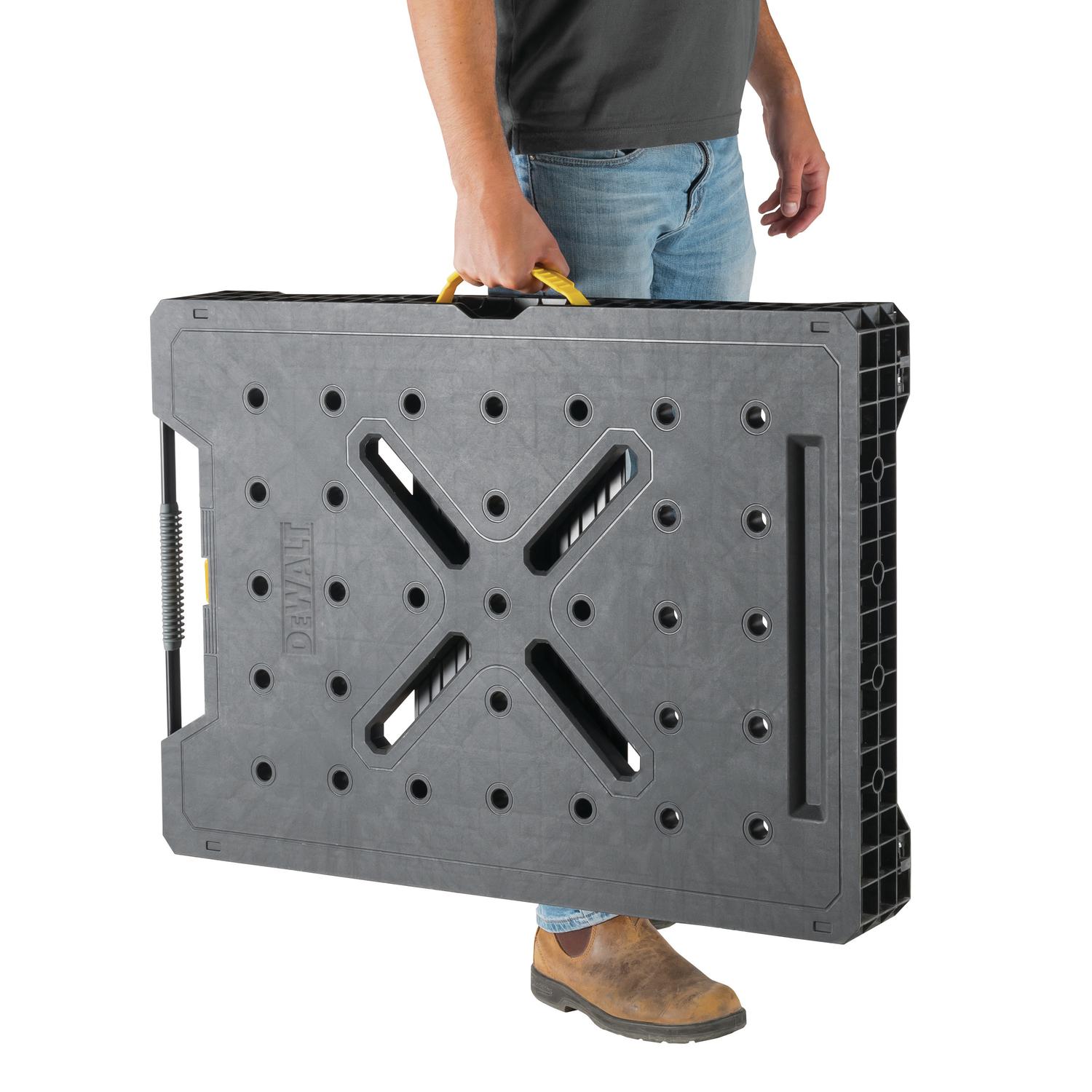 Plastic folding work table sales