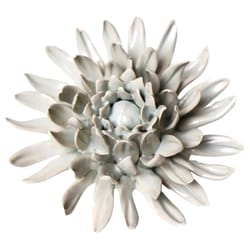 Chive English Garden 2.2 in. H X 4.3 in. W X 4.3 in. L Glazed Mint Ceramic Mum Wall Flower