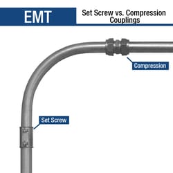 Sigma Engineered Solutions ProConnex 1-1/4 in. D Die-Cast Zinc Compression Coupling For EMT 1 pk