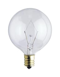 Westinghouse 25 W G16.5 Globe Incandescent Bulb E12 (Candelabra) Warm White 2 pk