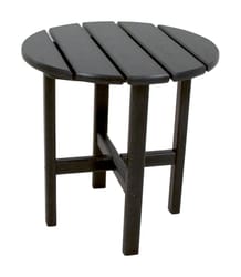 Ivy Terrace Black Classic Round Plastic End Table