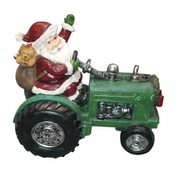 Alpine Multicolored Santa on Tractor Statue Christmas Decoration