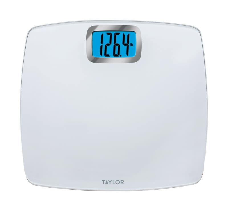 Taylor 350 lb Digital Bathroom Scale White/Gray - Ace Hardware